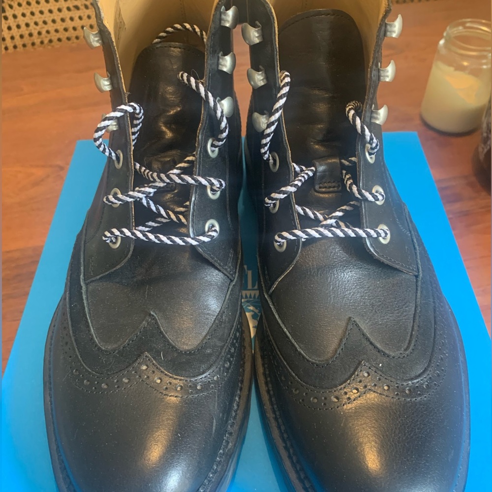 John Fluevog Black Leather Boots